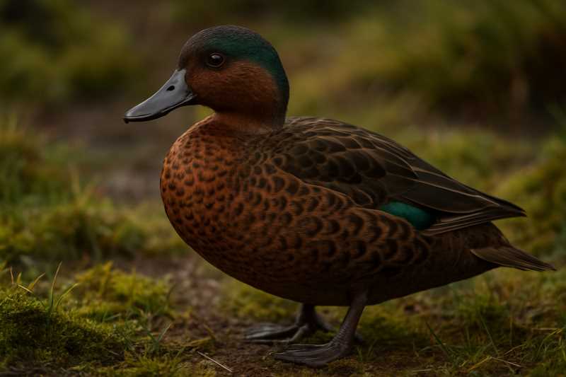 Image of a Campbell Teal in its natural habitat