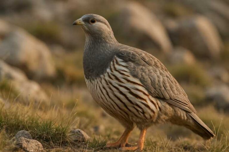 Image of a Caspian Snowcock in its natural habitat