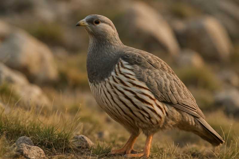 Image of a Caspian Snowcock in its natural habitat
