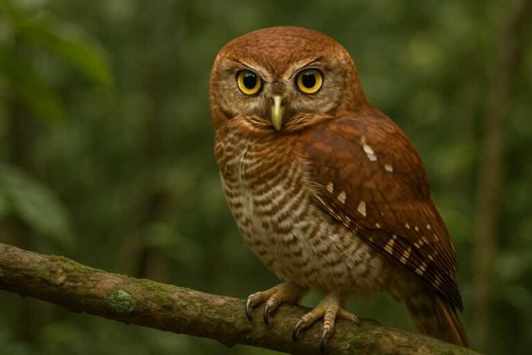 Image of a Chestnut-backed Owlet in its natural habitat