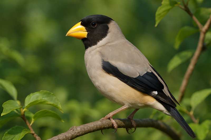 Image of a Chinese Grosbeak in its natural habitat