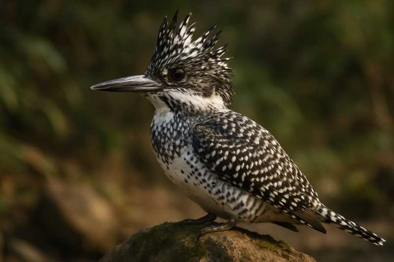 Image of a Crested Kingfisher in its natural habitat
