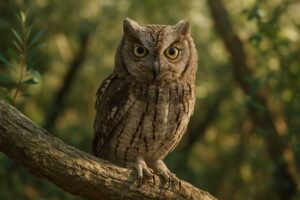 Image of a Cyprus Scops Owl in its natural habitat