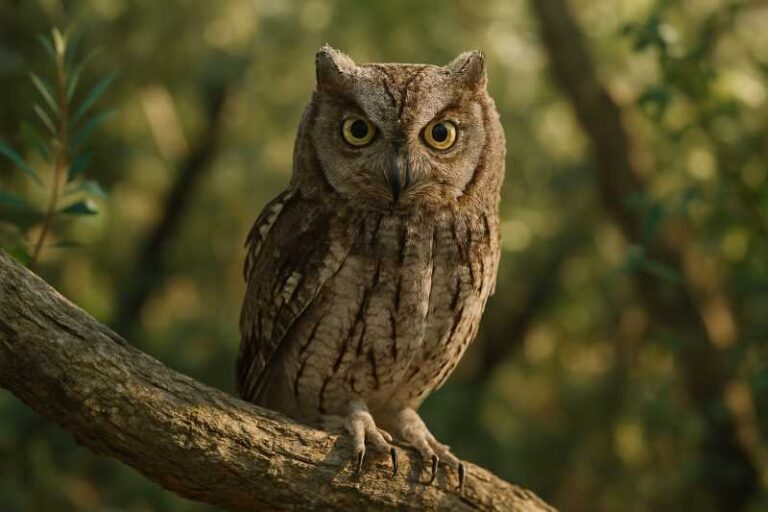 Image of a Cyprus Scops Owl in its natural habitat