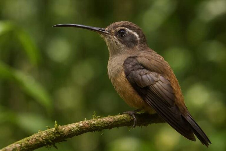 Image of a Dusky-throated Hermit in its natural habitat