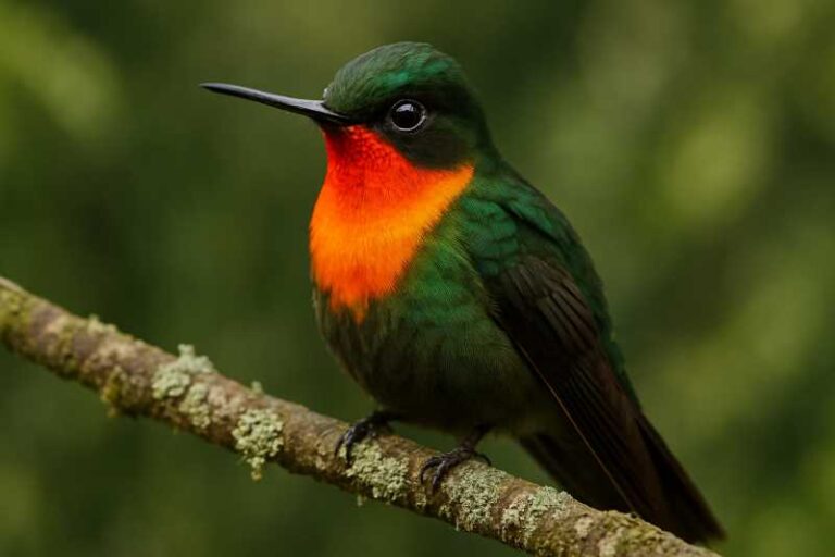 Image of a Flame-throated Sunangel in its natural habitat