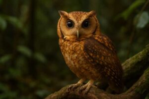 Image of a Flores Scops Owl in its natural habitat