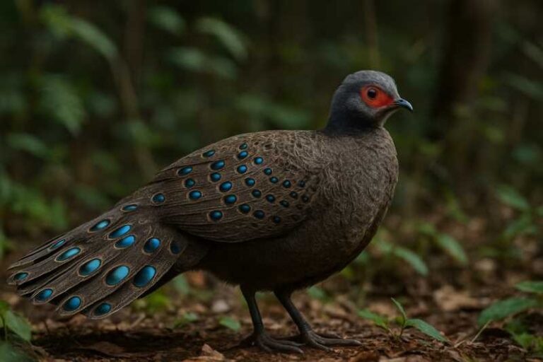 Image of a Germain's Peacock-Pheasant in its natural habitat