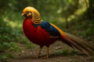 Image of a Golden Pheasant in its natural habitat