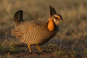 Image of a Greater Prairie Chicken in its natural habitat
