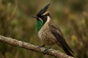 Image of a Green-bearded Helmetcrest in its natural habitat