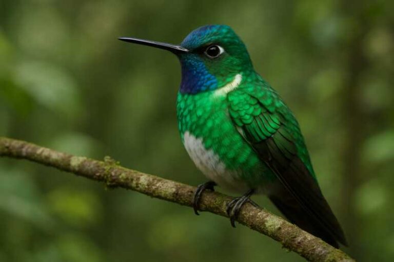 Image of a Green-breasted Mountaingem in its natural habitat