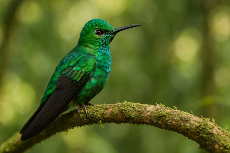 Image of a Green-crowned Brilliant in its natural habitat