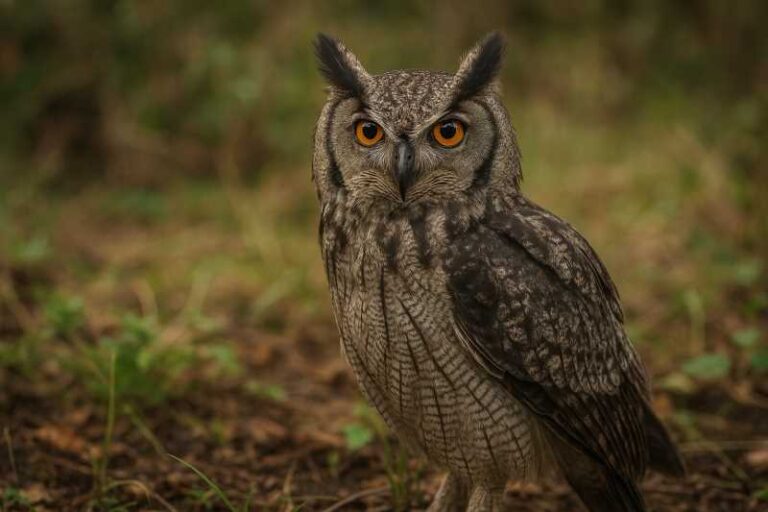 Image of a Greyish Eagle-Owl in its natural habitat