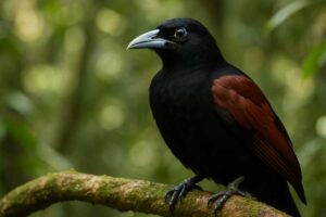 Image of a Halmahera Paradise-crow in its natural habitat