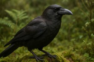 Image of a Hawaiian Crow in its natural habitat