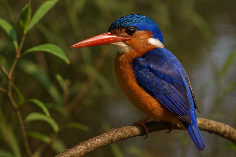 Image of a Malagasy Kingfisher in its natural habitat