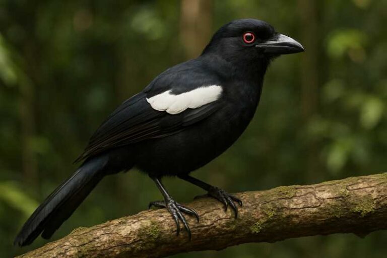 Image of a Malayan Black Magpie in its natural habitat