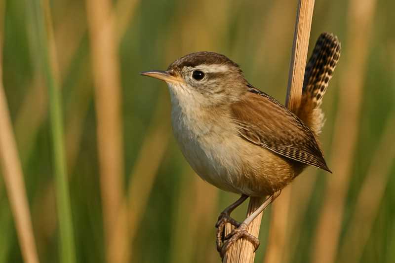 Image of a Marsh Wren in its natural habitat