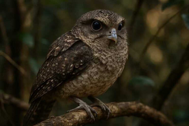 Image of a New Caledonian Owlet-nightjar in its natural habitat