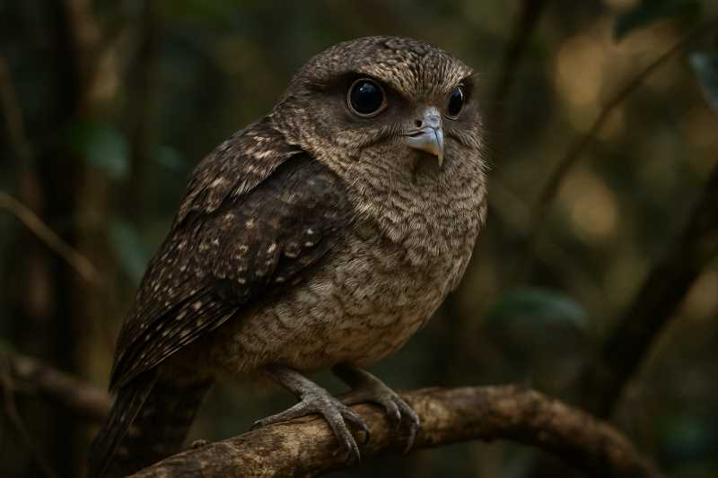 Image of a New Caledonian Owlet-nightjar in its natural habitat