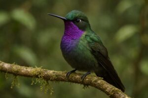 Image of a Purple-throated Sunangel in its natural habitat