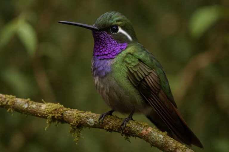 Image of a Purple-throated Mountaingem in its natural habitat