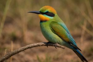 Image of a Rainbow Bee-eater in its natural habitat