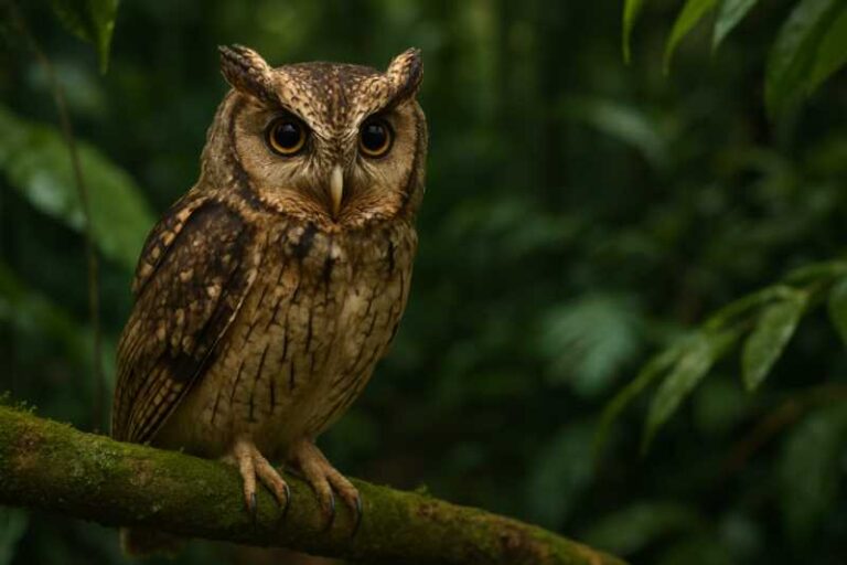Image of a Rainforest Scops Owl in its natural habitat