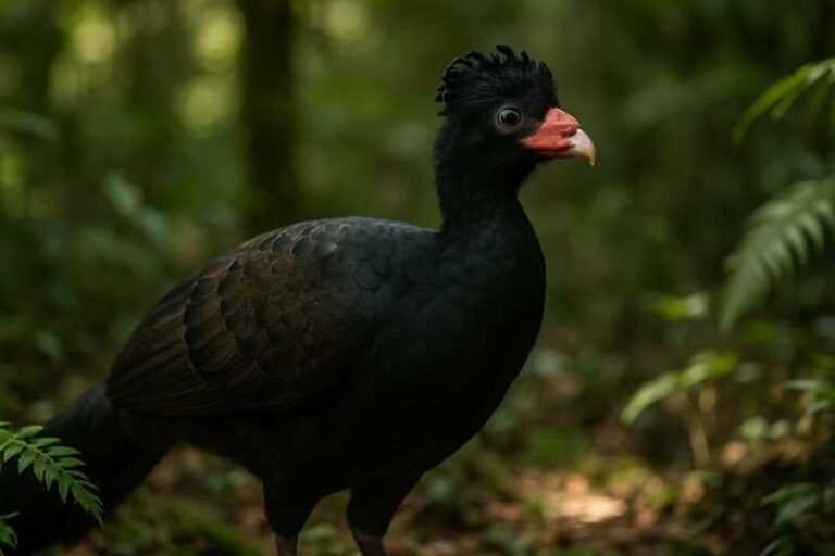 Image of a Red-billed Curassow in its natural habitat
