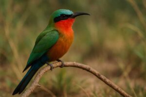 Image of a Red-throated Bee-eater in its natural habitat