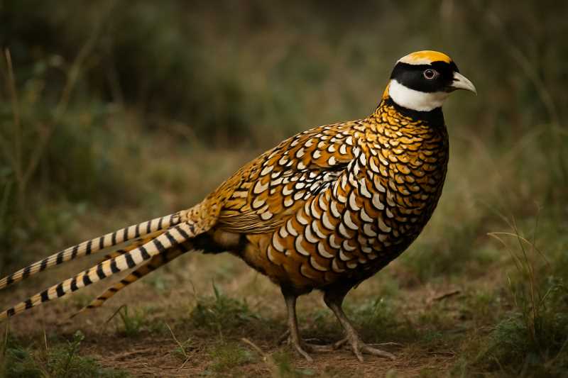 Image of a Reeves's Pheasant in its natural habitat