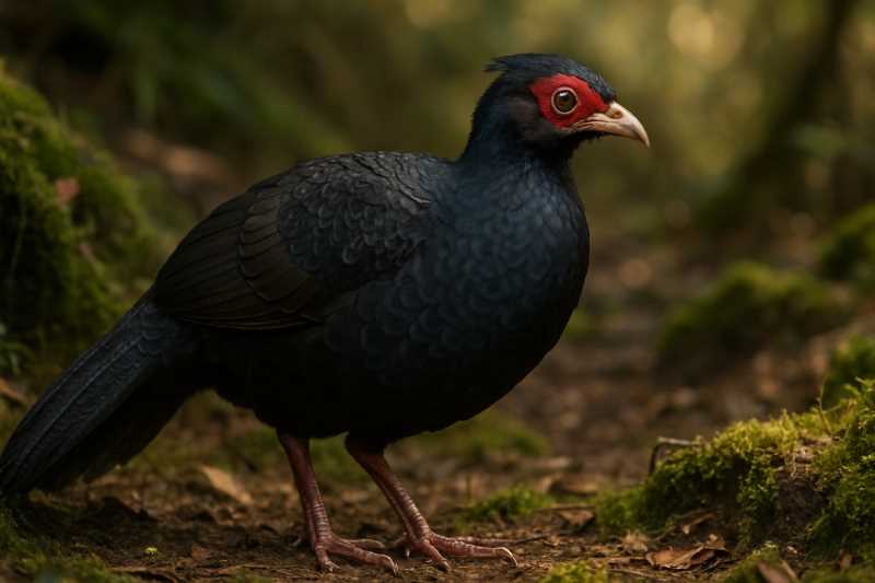 Image of a Salvadori's Pheasant in its natural habitat