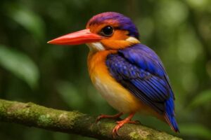 Image of a Sangihe Dwarf Kingfisher in its natural habitat