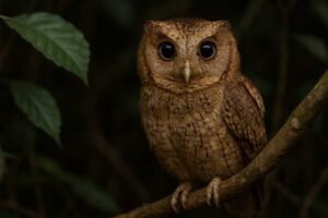 Image of a Serendib Scops Owl in its natural habitat