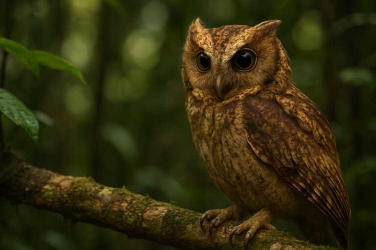 Image of a Simeulue Scops Owl in its natural habitat