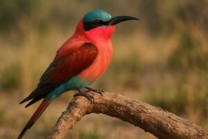 Image of a Southern Carmine Bee-eater in its natural habitat