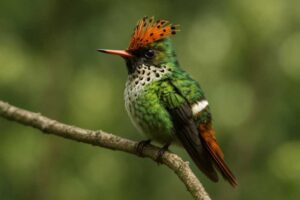 Image of a Spangled Coquette in its natural habitat