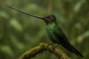 Image of a Sword-billed Hummingbird in its natural habitat