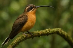 Image of a Tawny-bellied Hermit in its natural habitat