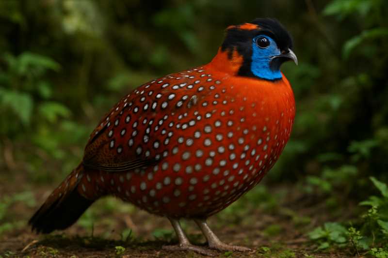Image of a Temminck's Tragopan in its natural habitat