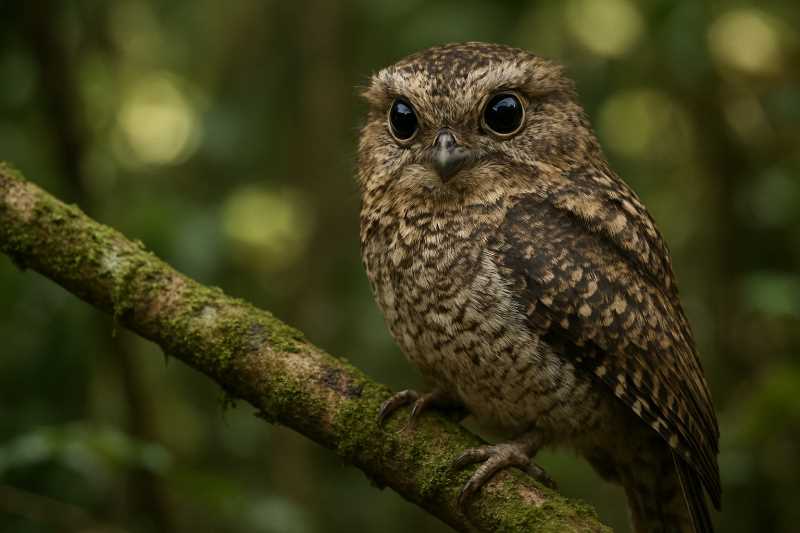 Image of a Vogelkop Owlet-nightjar in its natural habitat