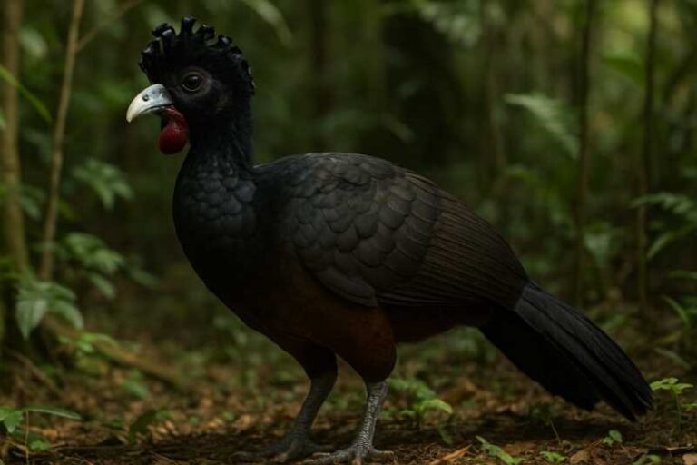 Image of a Wattled Curassow in its natural habitat