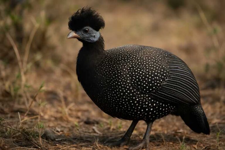 Image of a Western Crested Guineafowl in its natural habitat