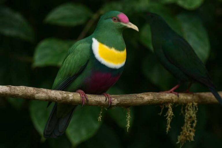 Image of a White-bibbed Fruit Dove in its natural habitat