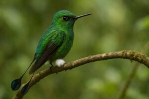 Image of a White-booted Racket-tail in its natural habitat