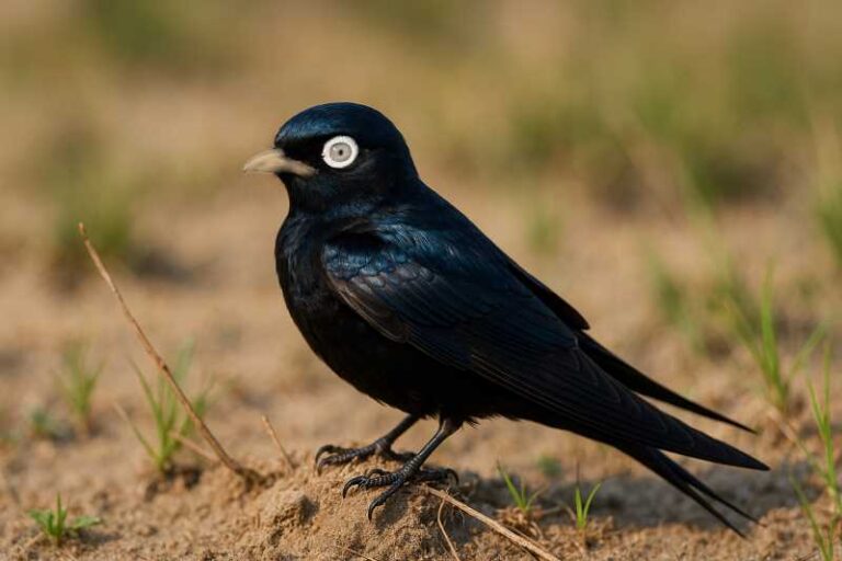 Image of a White-eyed River Martin in its natural habitat