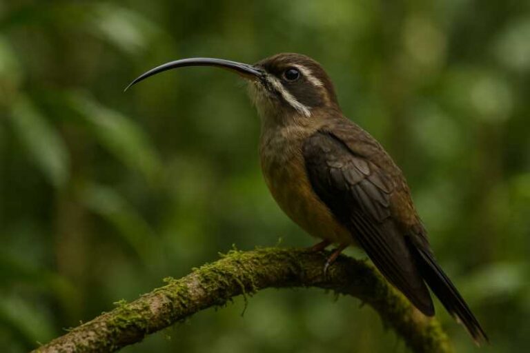 Image of a White-whiskered Hermit in its natural habitat