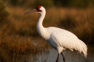 Image of a Whooping Crane in its natural habitat