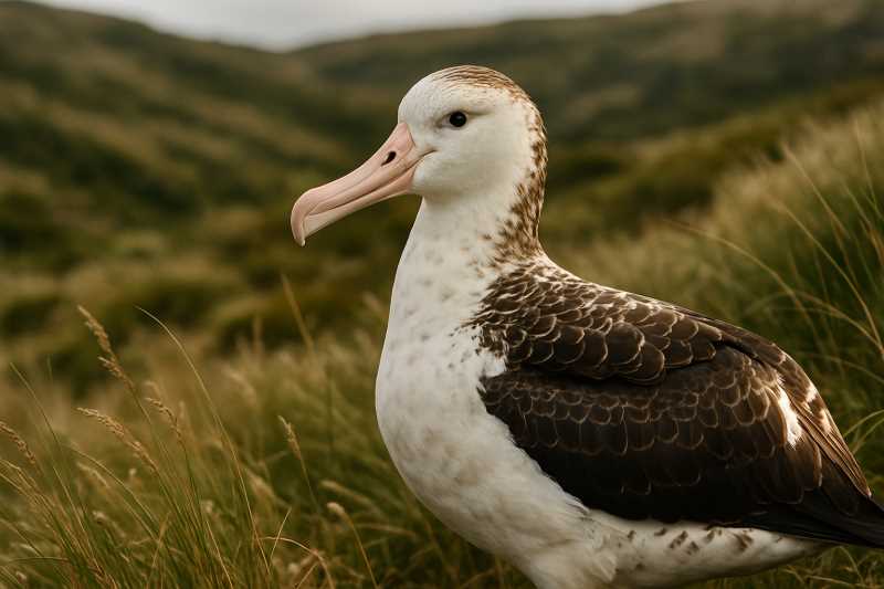 Image of a Amsterdam Albatross in its natural habitat